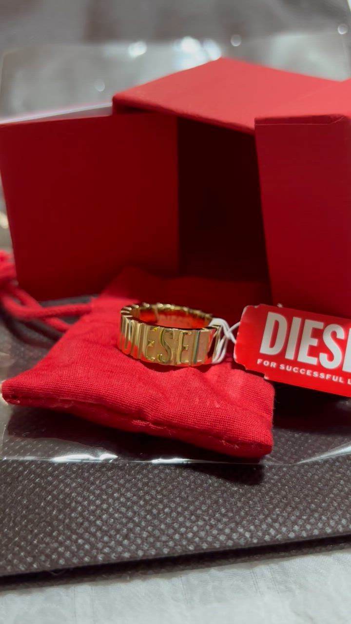 DIESEL ディーゼル リング ロゴステンレス DX110800DJW DIESEL ディーゼル リング 指輪 メンズ ステンレス ゴールド