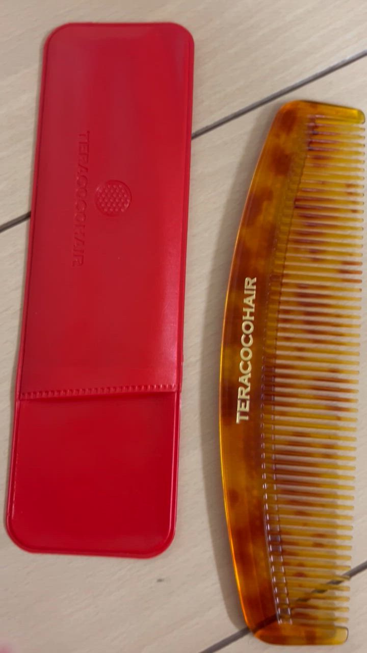 テラココヘアー テラヘルツコーム くし 櫛 TERACOCOHAIR ケース付 テラヘルツコーム テラココヘアー ヘアコーム べっ甲 ケース付き
