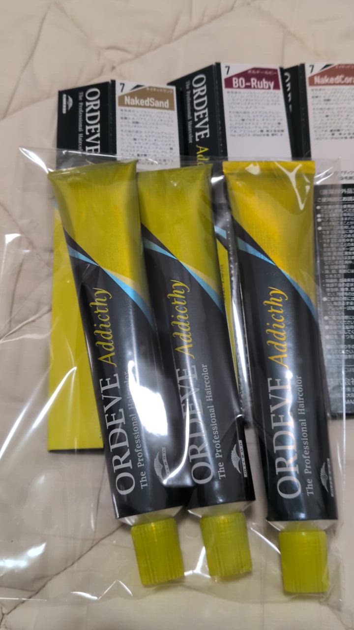 単品購入不可！最安値！！！ORDEVE Addicthy カラーリング剤 セット ORDEVE ミルボン オルディーブ アディクシー 4本セット 女性用