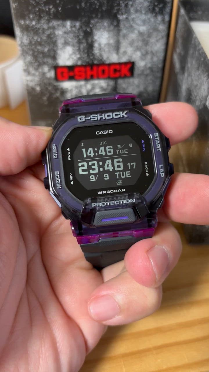 G-SHOCK GBD-200 ブラック パープル　稼働品 G-SQUAD G-SHOCK Gショック スマートフォンリンク カシオ