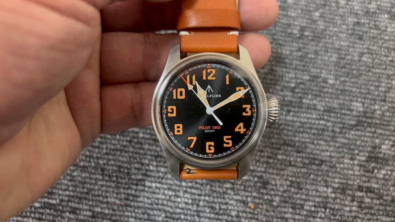STEELFLIER 39mmパイロットミリタリー200M 腕時計 パイロットウォッチ ミリタリー 腕時計 メンズ クォーツ式