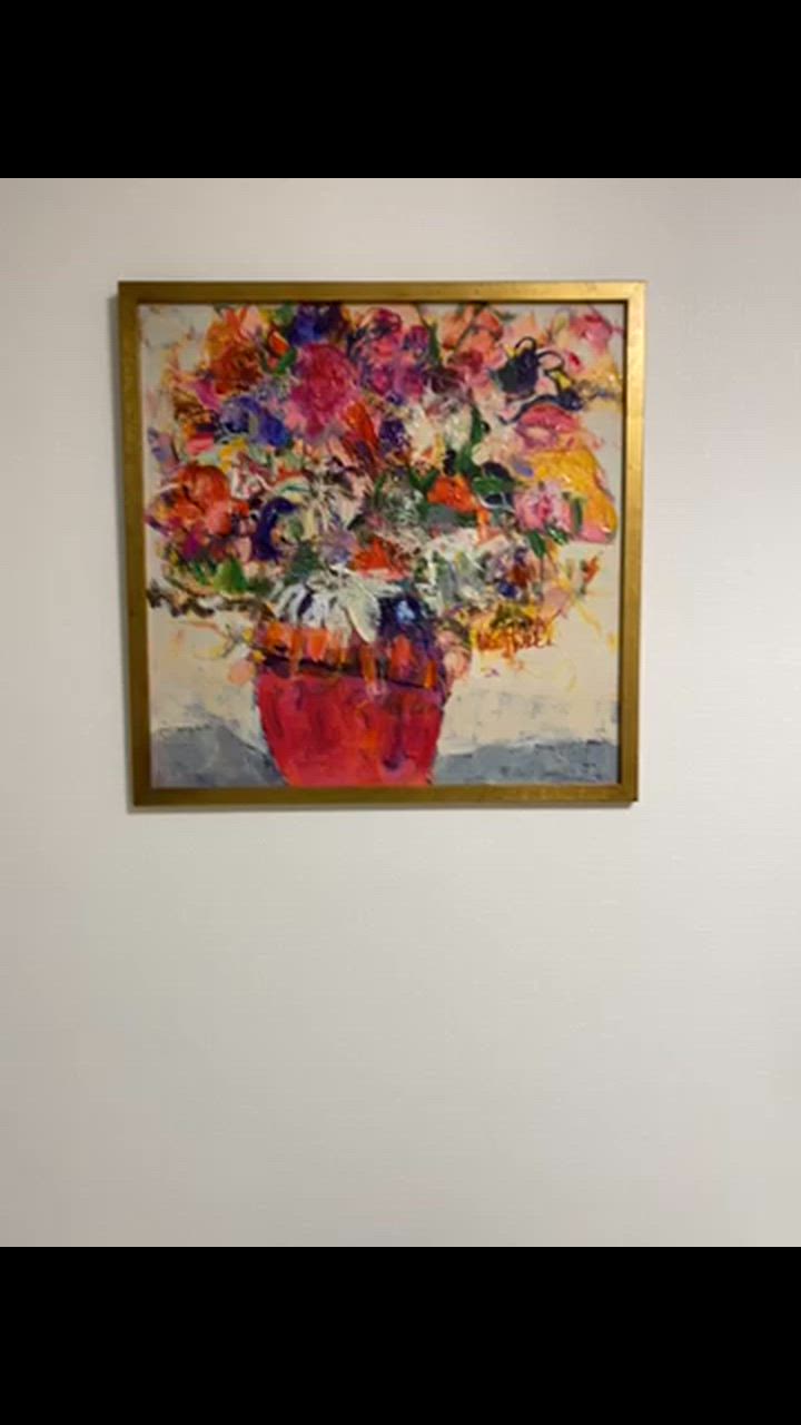 Francfranc ポスター SANDY WELCH アートボード フローラ ピンク