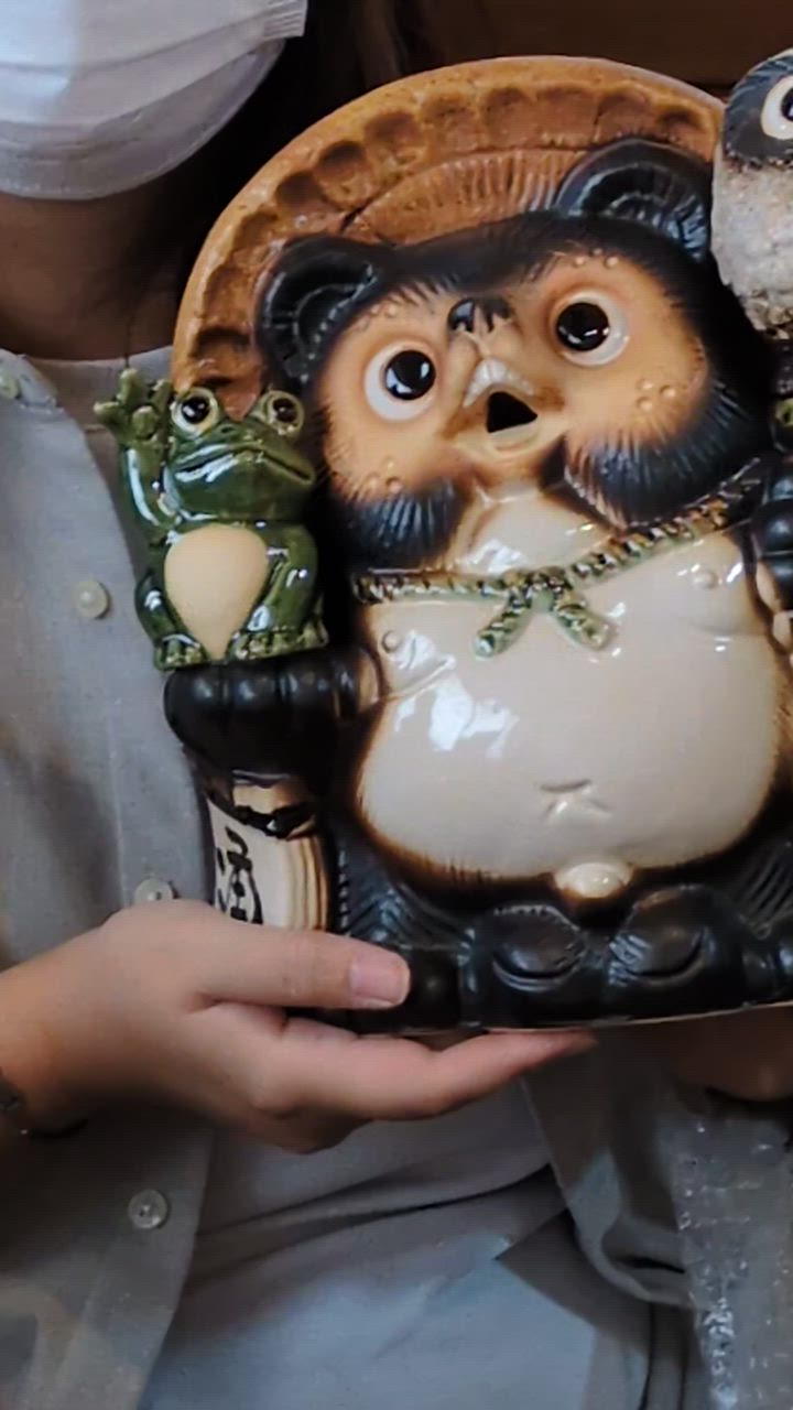 信楽焼 9号満願成就狸 たぬき タヌキ 狸 開運 縁起物 可愛い 陶器 商売