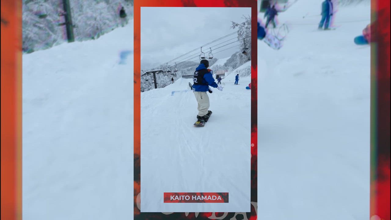 【スノーボード】スロープスタイル・アジアカップ  北京五輪代表濵田の独創的滑り！！