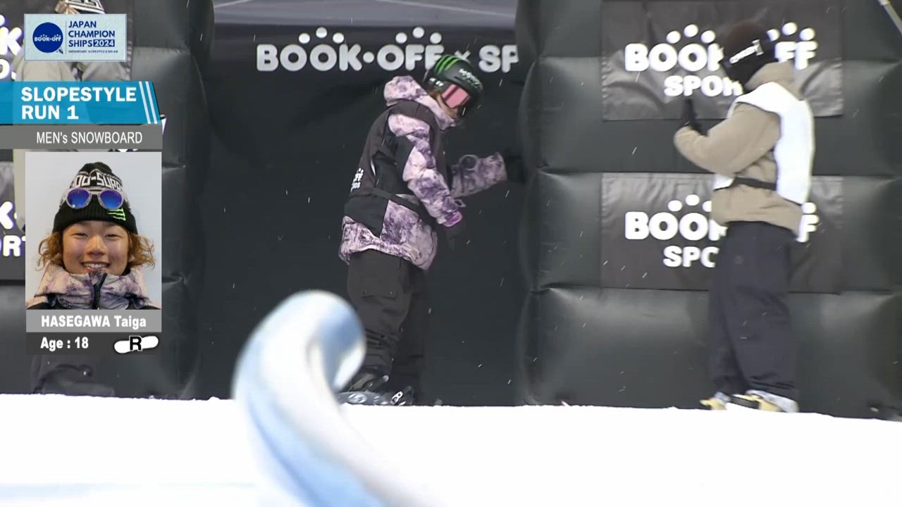 【スノーボード】世界選手権覇者の長谷川が僅差で2位に！第30回全日本選手権大会  男子スロープスタイル