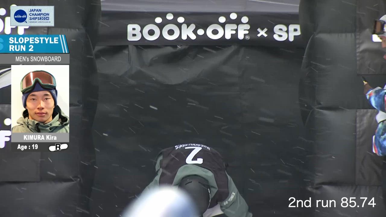 【スノーボード】世界王者木村が自身初の優勝！第30回全日本選手権大会  男子スロープスタイル