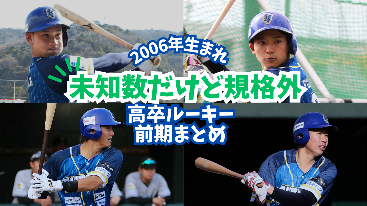 【2006年生まれの規格外たち】高卒ルーキー #森高祐吏 #藤原佑 #岩本琉至 #寺井広大 4選手の前期まとめ【徳島インディゴソックス】
