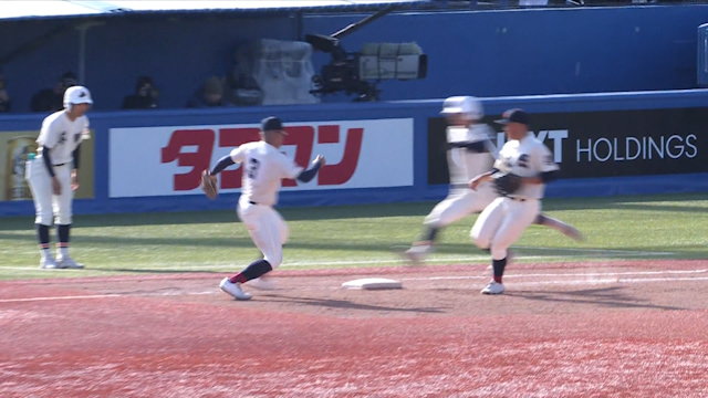 英明の追加点はまたも矢野の俊足から！