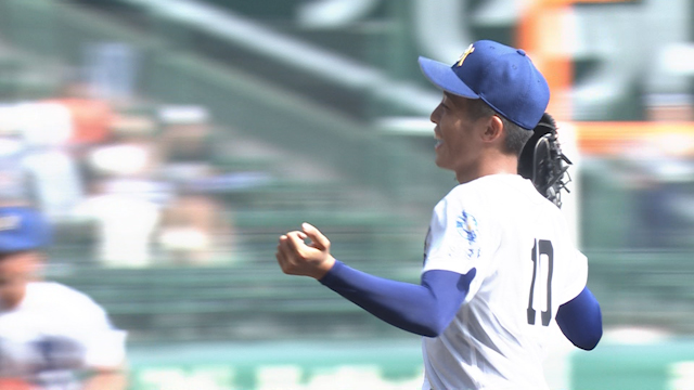 ピンチで登板の明豊２番手大堀　満塁も佐賀北キャプテンをダブルプレーで先制許さず【佐賀北vs明豊】