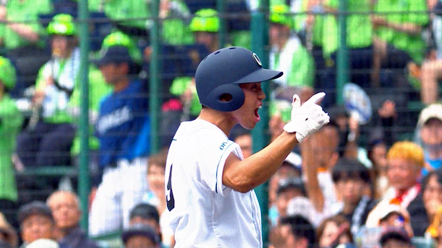 岡山学芸館は２番藤原、４番繁光の２年生コンビが活躍　いきなり１点を先制する【岡山学芸館vs松商学園】