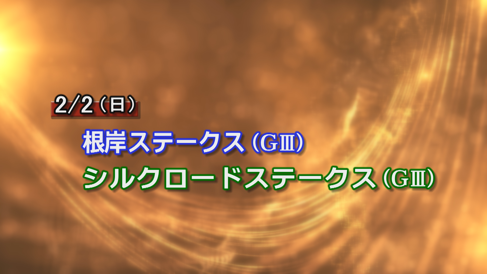 【今週の重賞インフォメーション】根岸Ｓ他　2/2（日）