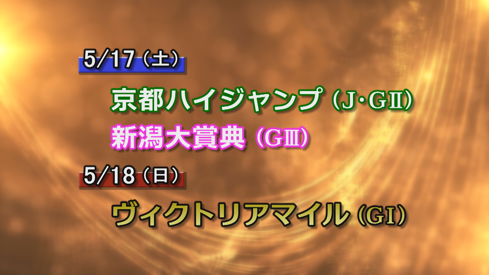 【今週の重賞インフォメーション】新潟大賞典　5/17（土）