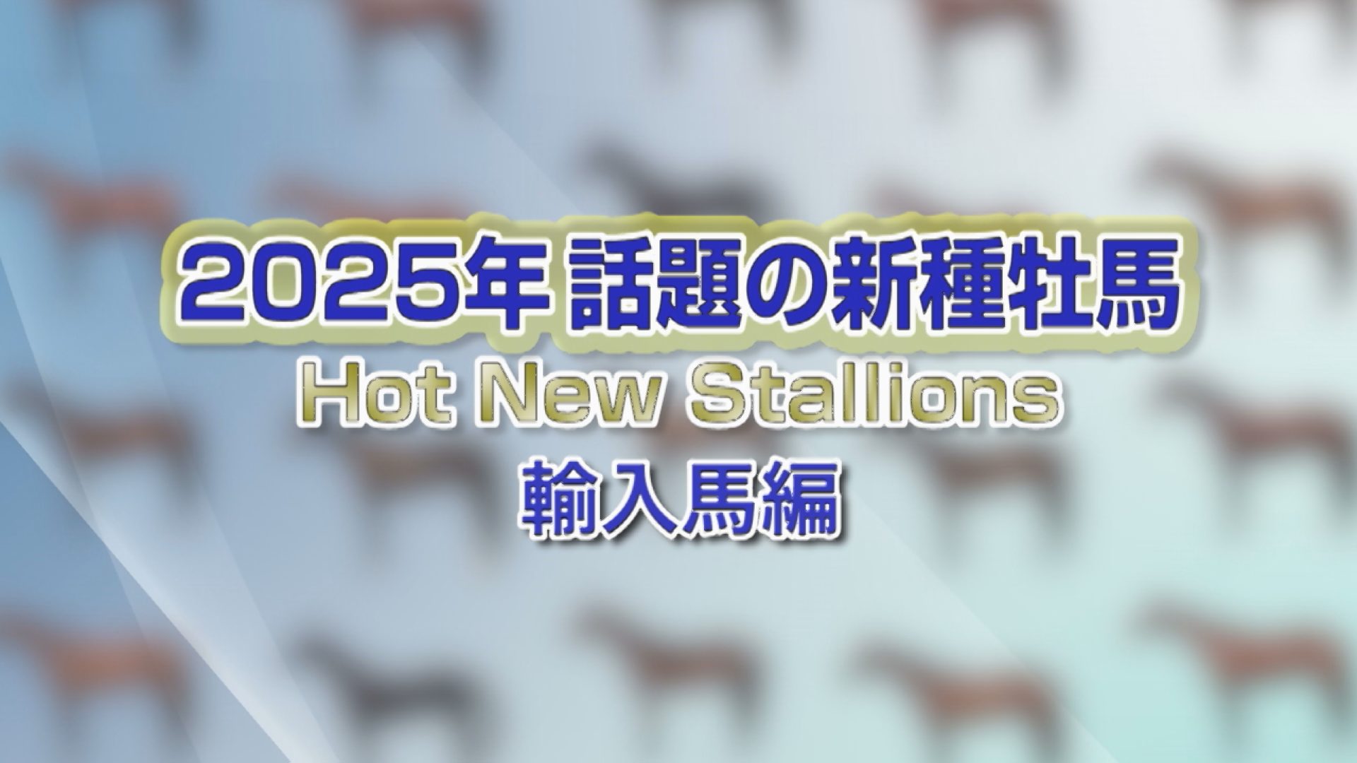 2025年 新種牡馬紹介 ～輸入馬編～