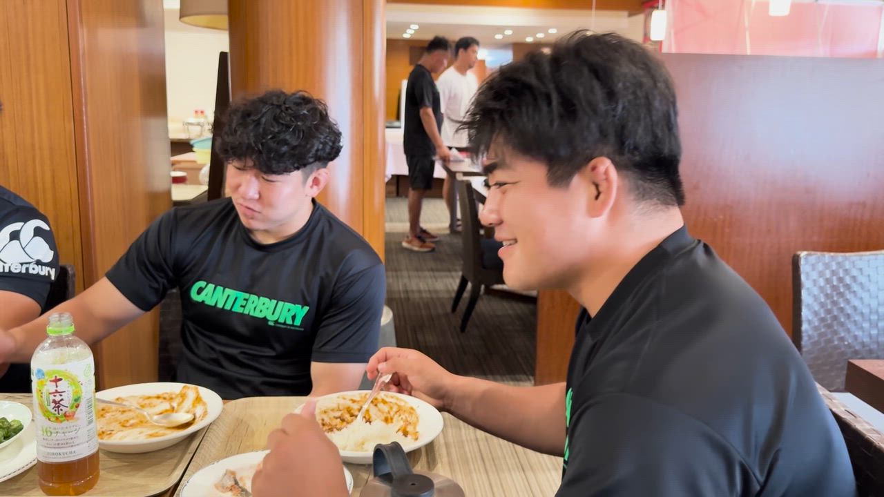 【中学からの知り合い　北村瞬太郎＆佐藤健次の合宿お昼ご飯】リポビタンDチャレンジカップ2025｜日本代表×オーストラリア代表