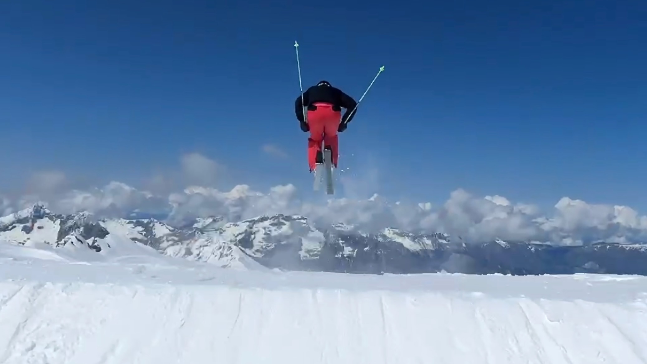 【スキー】高橋大成選手　スキークロス雪上トレーニング　フランス／ドゥザルプ