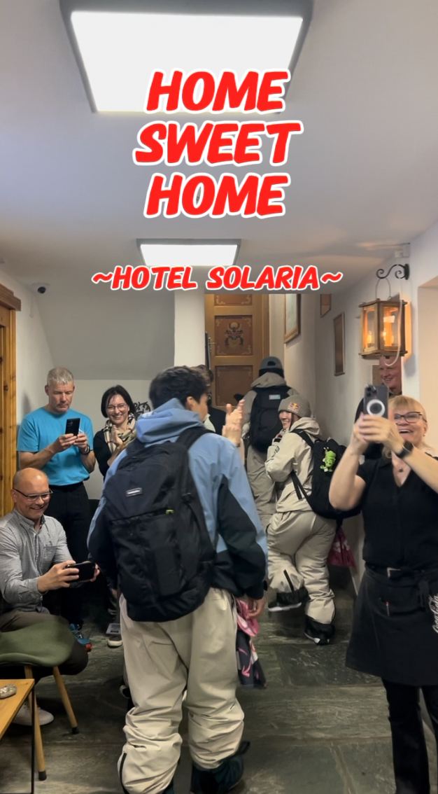 【スノーボード】ハーフパイプ　Swiss・corvatsch 2025 世界選手権　大会後、男女共好成績に湧くhotel・solaria