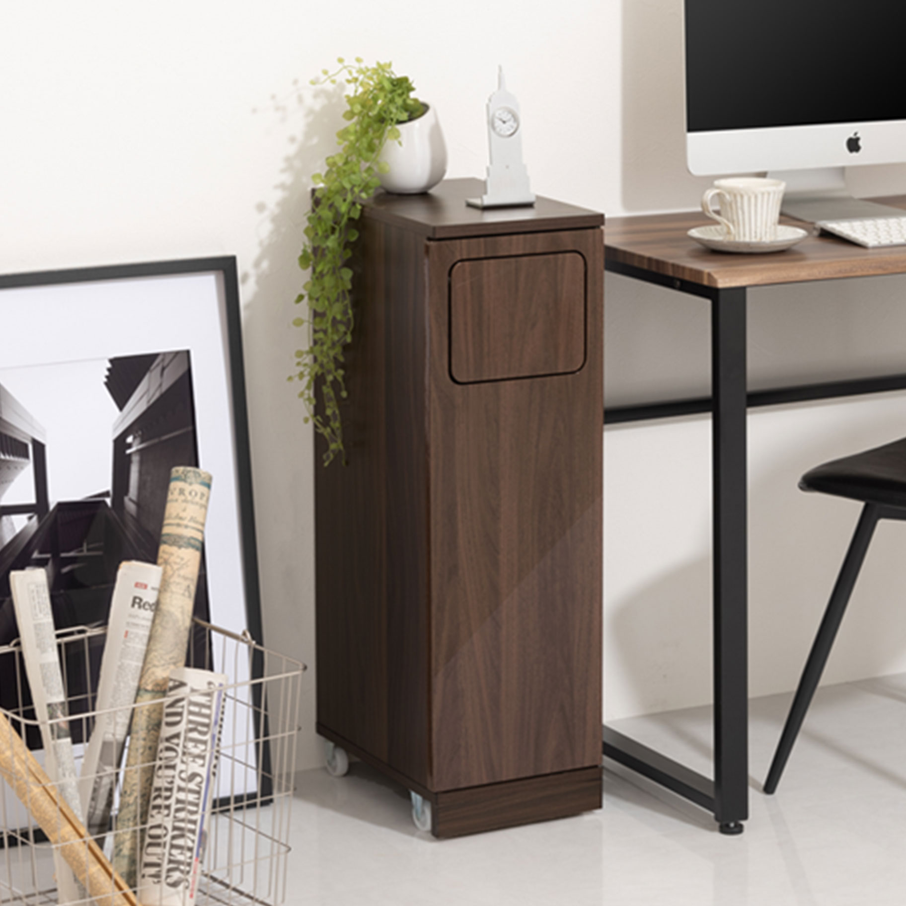 薄型 2分別 ダストボックス おしゃれ 袋 見えない ゴミ箱 ハイタイプ 木目調 45L スイング式 台所ゴミ箱 カウンター下 ごみ箱 キャスター付き 薄型 ダストボックス おしゃれ 袋 見えない ゴミ箱 木目調 45L 台所