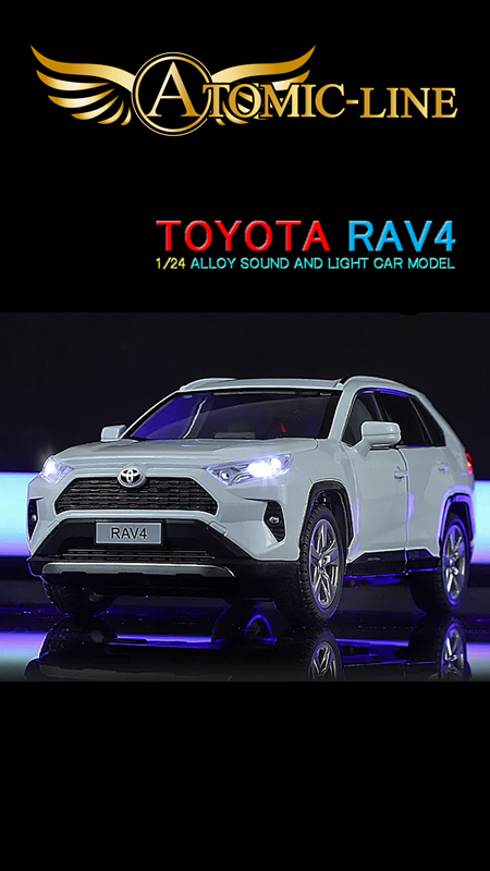 トヨタ RAV4 1/24 ミニカー 全3色 ライト点灯 エンジンサウンド