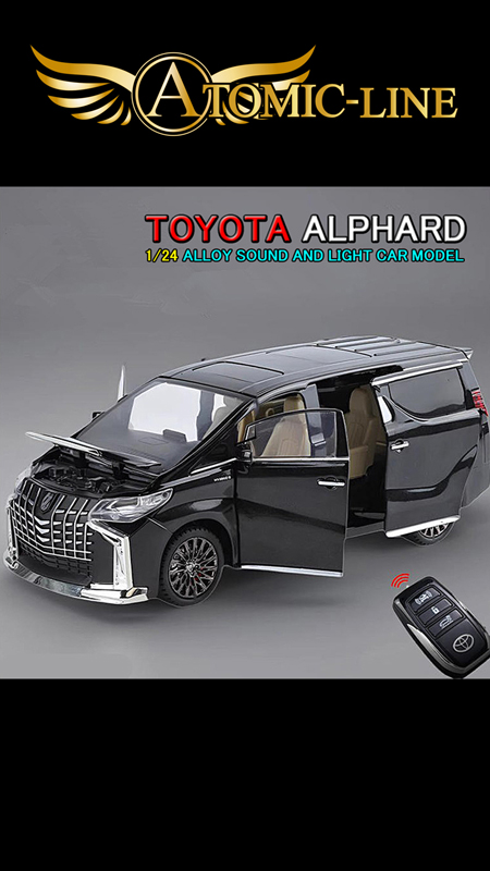 トヨタ TOYOTA アルファード 1/24 ミニカー 全2色 ライト点灯