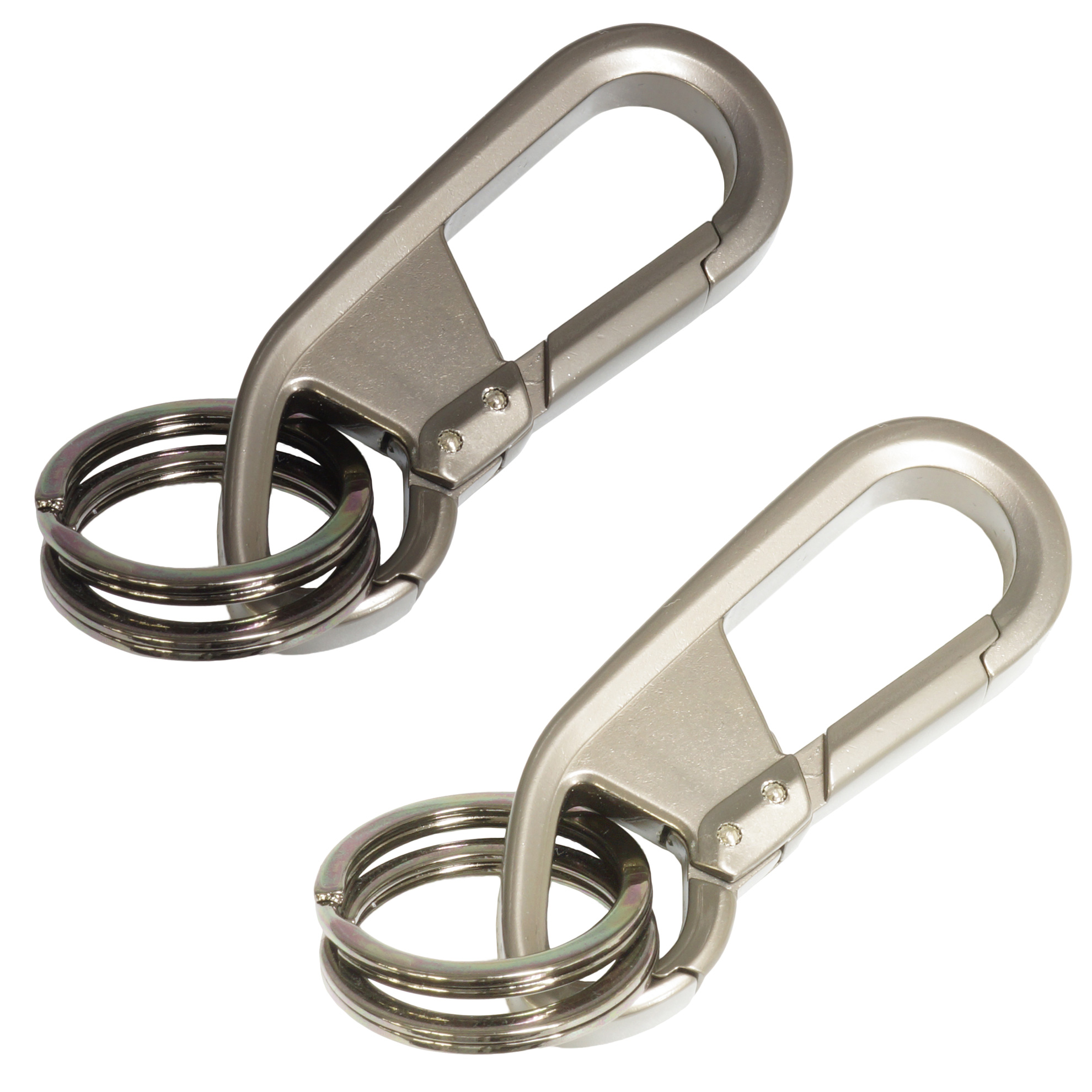 ダブルリング キーホルダー キーリング カラビナフック ファッション