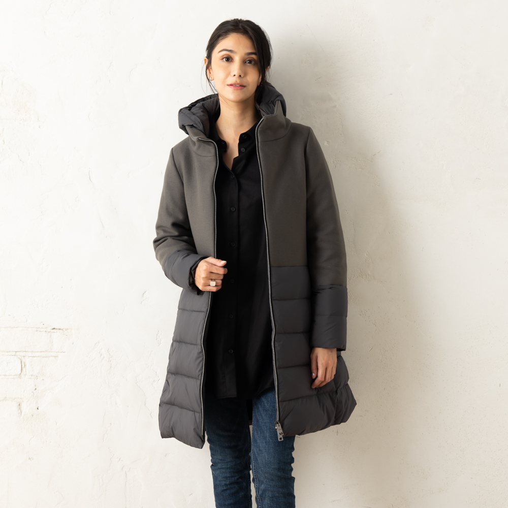HERNO::ダウンジャケット:38[RESALE] HERNO ヘルノ ダウンジャケット GLOBE ECOWOOL AND ECOAGE