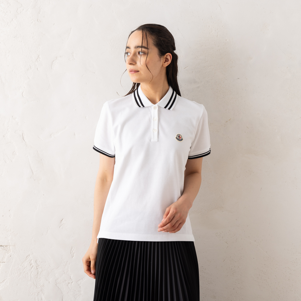 新品 MONCLER ホワイト モンクレール フレアスカート 白　膝丈 MONCLER】スカート ロゴ ナイロン フレア キルティング ダウン