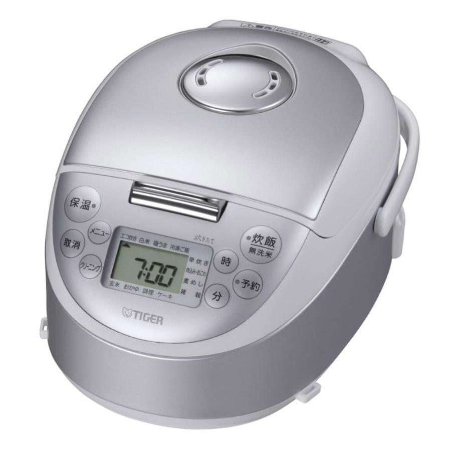 炊飯器 タイガー魔法瓶 IHジャー炊飯器 炊きたて 3合 スチールホワイト