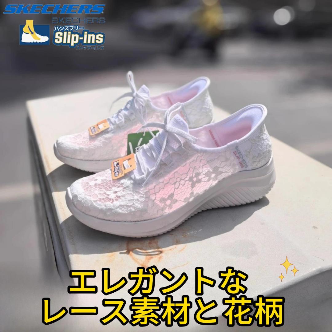 デパート 送料無料 スケッチャーズ SKECHERS スリップイン レース 花柄 レディース 靴