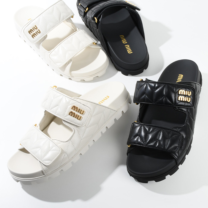 ミュウミュウ　サンダル miu MIU ミュウミュウ サンダル シューズ スライドサンダル