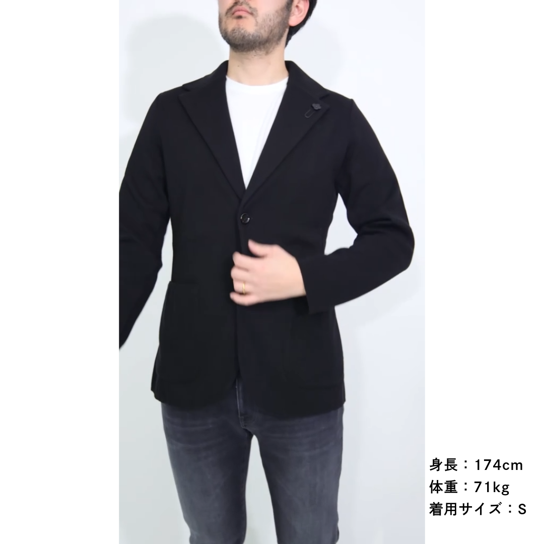 LARDINI ラルディーニ / 2Bシングルニットジャケット プレーン