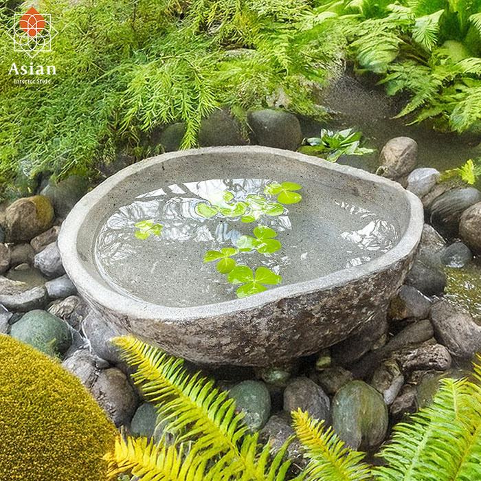 手水鉢 つくばい 水鉢 睡蓮鉢 石 ハス鉢 水盤 メダカ鉢 金魚鉢 大型