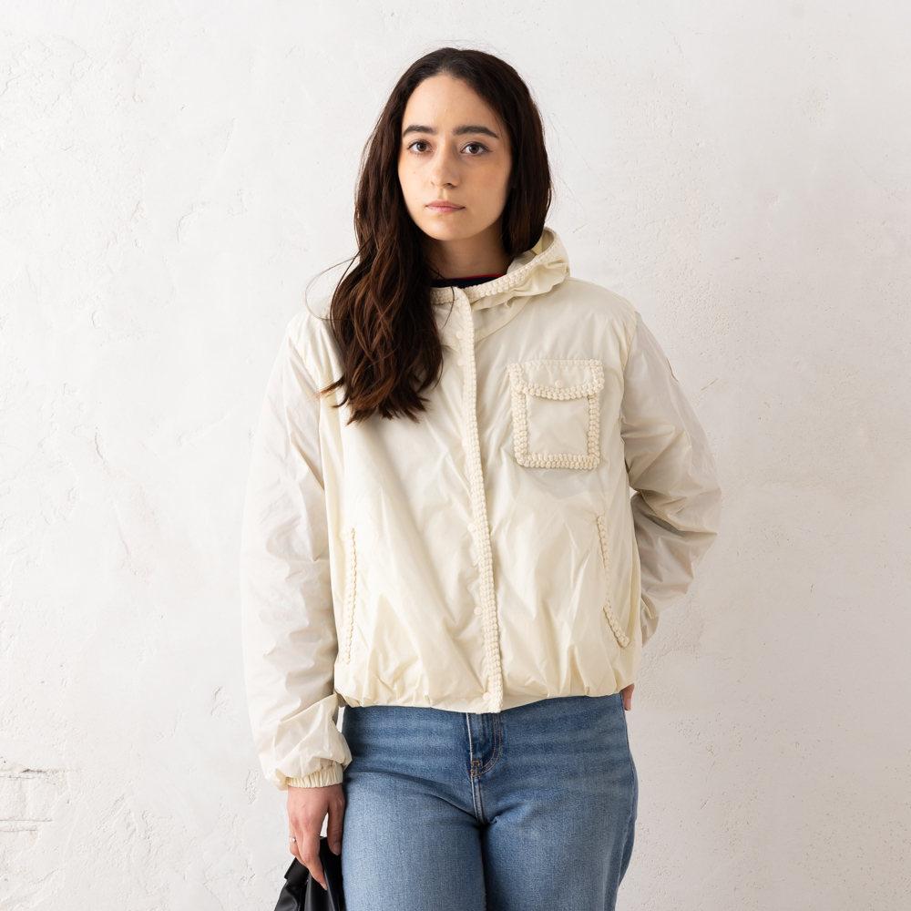 モンクレール★VESSILL★JACKET★ビッグロゴ★ネイビー★1★超美品 MONCLER モンクレール アウター ナイロンジャケット レディース