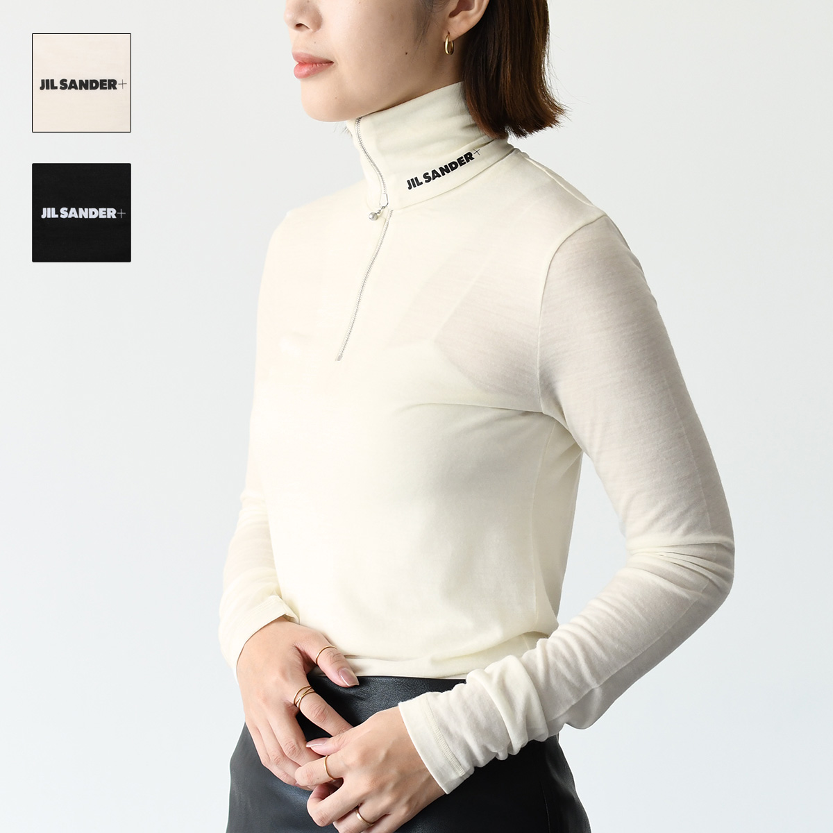 JIL SANDER／ジルサンダー／23SS／モックネックフローラルトップス JIL SANDER ジルサンダー オーバーサイズ モックネックTシャツ S