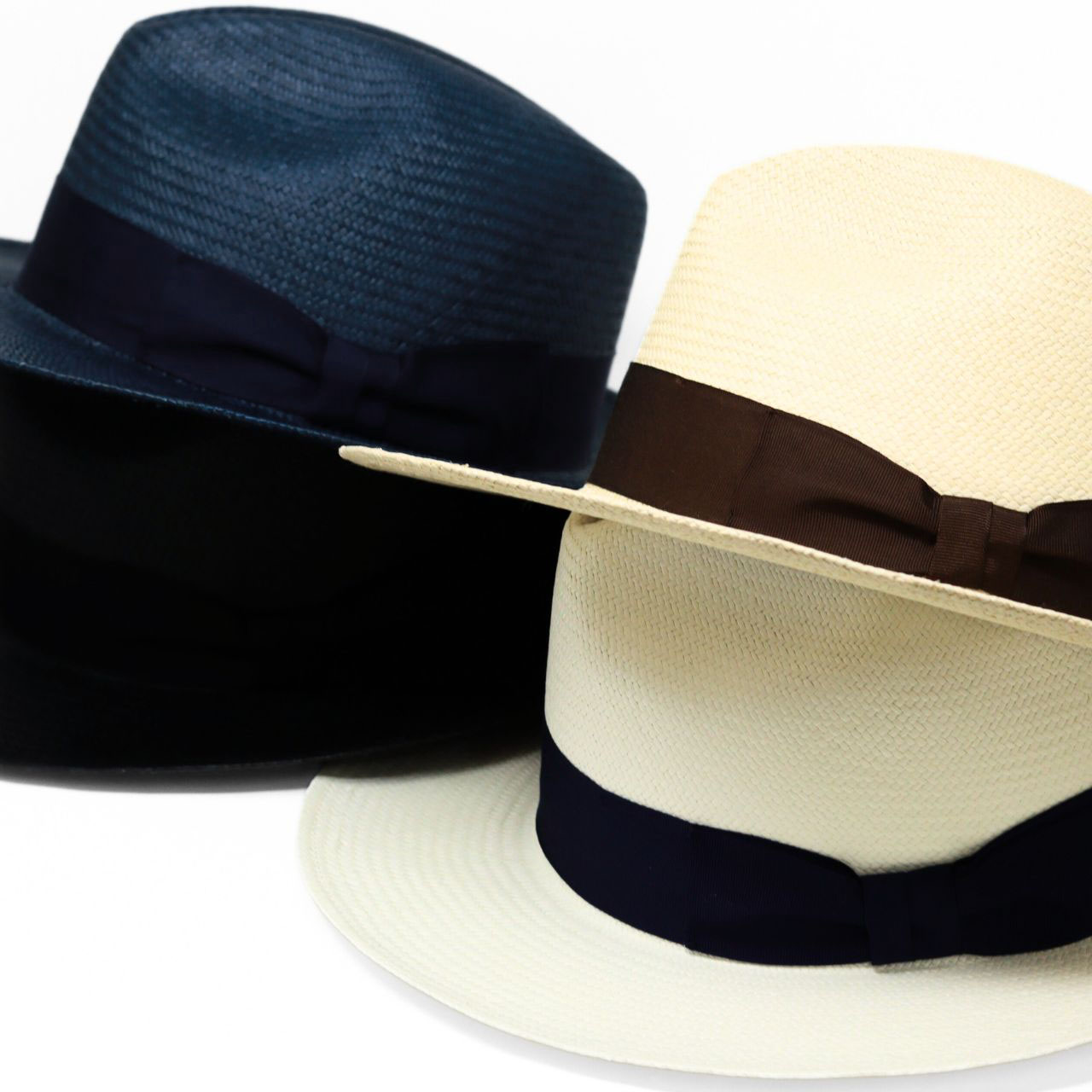 STETSON パナマハット ステットソン 黒 メンズ 帽子 夏用 中折れ