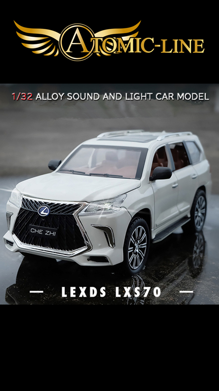 レクサス LX570 1/24 ホワイト レクサス LX570 1/24 ミニカー 全5色 ライト点灯 エンジン