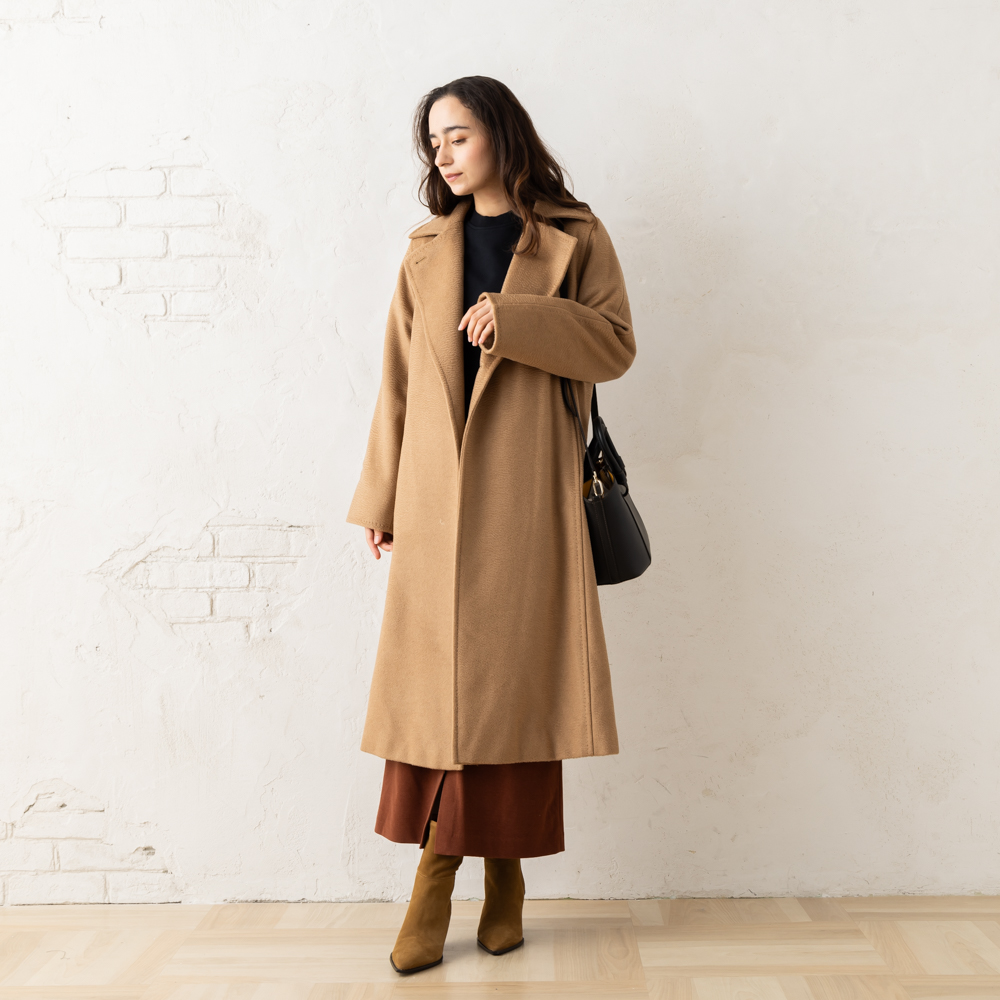 値下げしました　新品未使用　23区　レディースコート　キャメル 滝沢眞規子さん着用/Oggi1月号掲載】MANTECOPure リバーコート