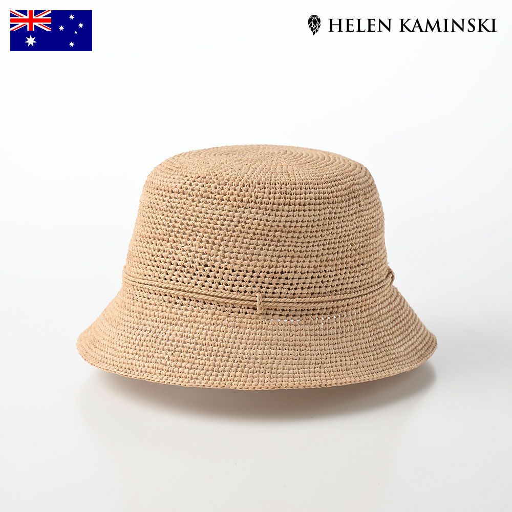 HELEN KAMINSKI ラフィア　ハット 麦わら帽子　つばが広い HELEN KAMINSKI 麦わら帽子 つば広ハット ラフィア 日焼け防止