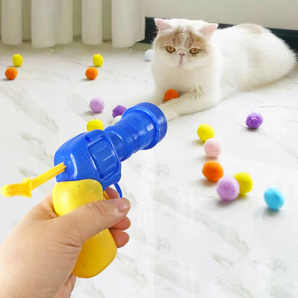 猫 おもちゃ ボール 20個 50個 銃付き 動く 柔らかい ボール 静かな遊び 猫の本能を刺激 運動不足発散 ストレス解消 猫じゃらし ねこ おもちゃ 猫用品 猫グッズ |  | 14