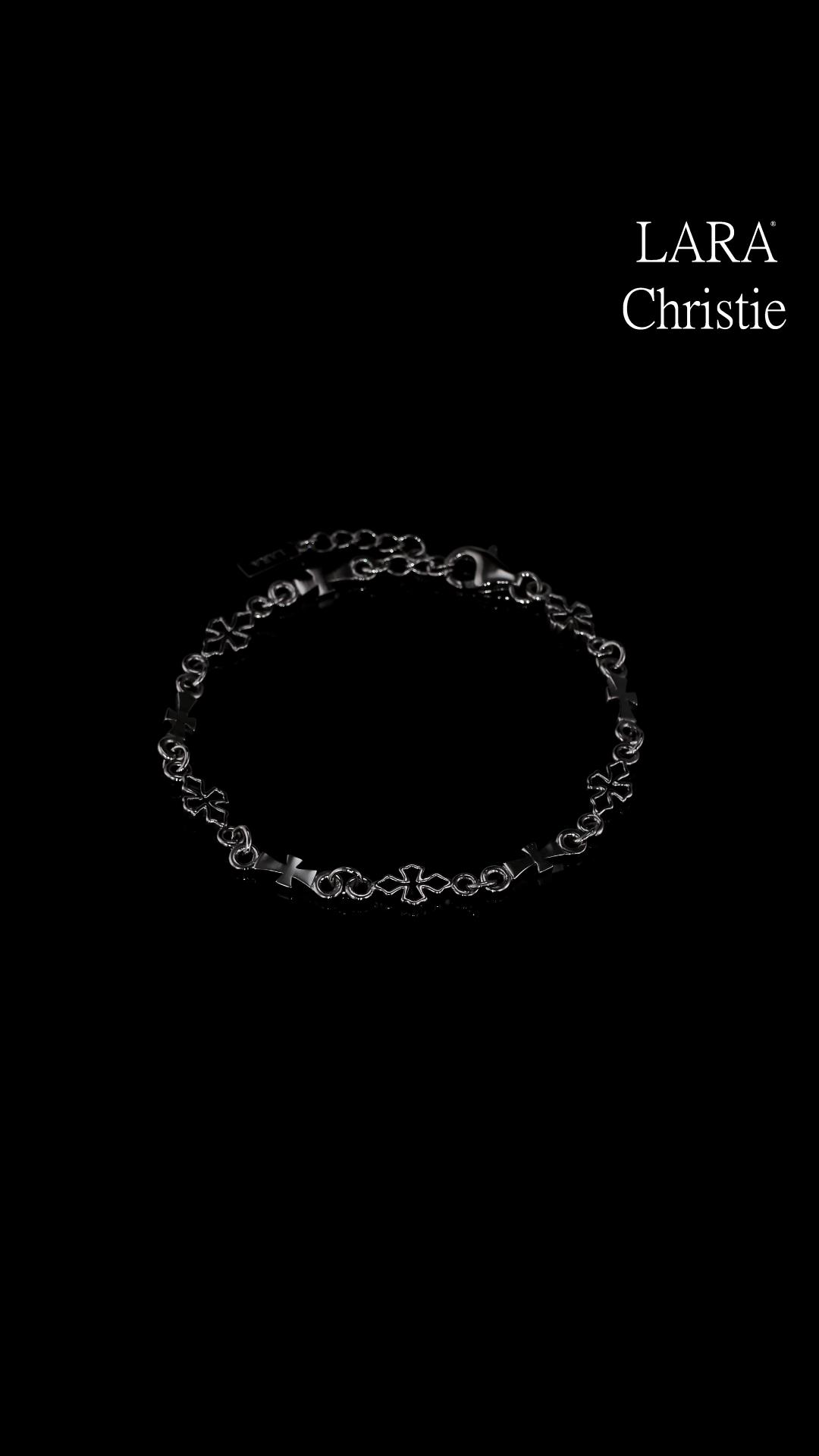 LARA Christie ブレス テンプルクロス [BLACK] b6036-b ブレスレット メンズ シルバー925 sv925 銀 テンプル クロス b6036-b