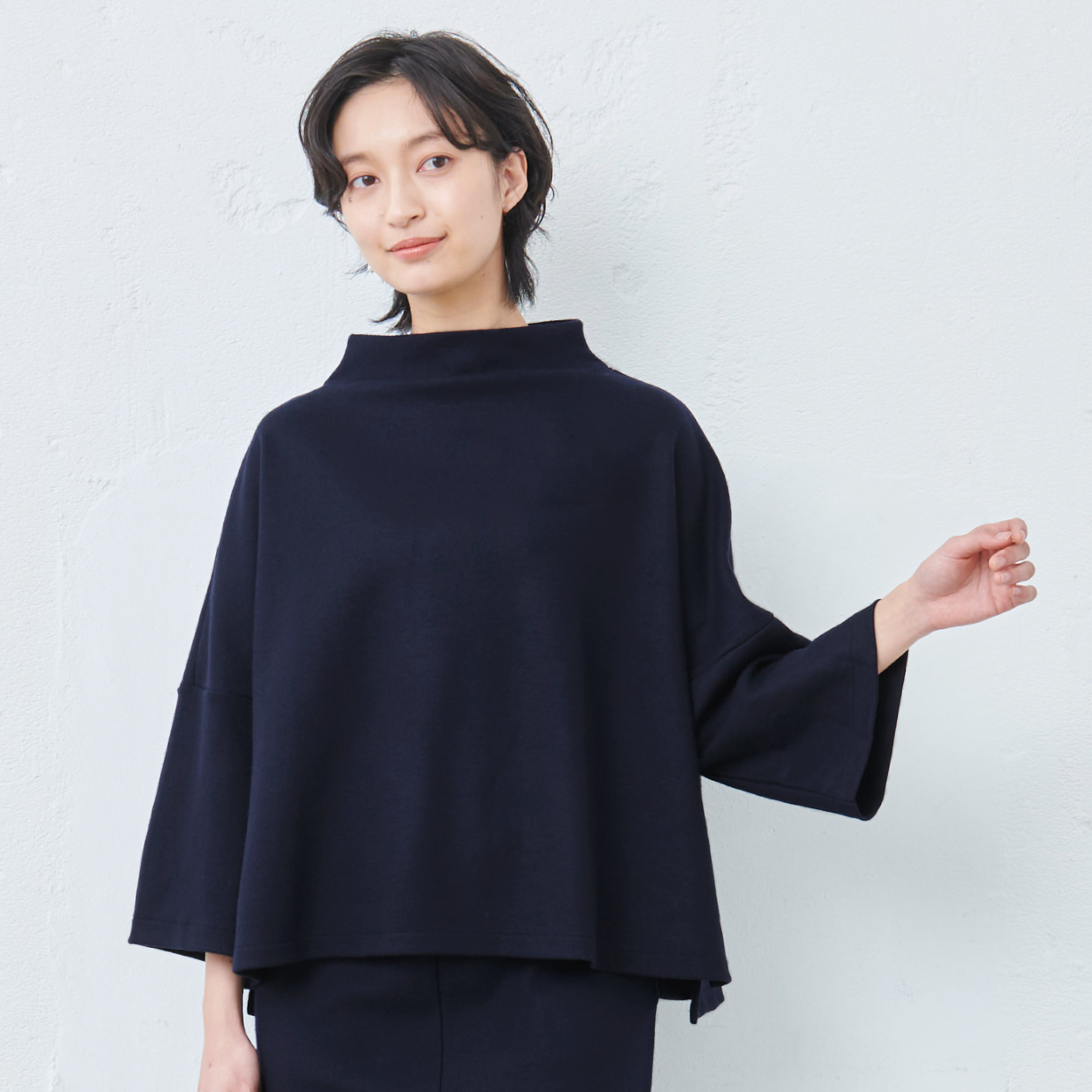 TOKYO BASIC トップス レディース 40代 50代 上品 圧縮ウール100