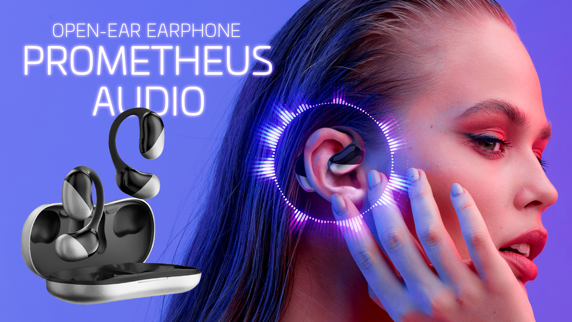 PROMETHEUS AUDIO オープンイヤー ワイヤレスイヤホン Bluetooth5.3 マイク付き IPX4防水性能 最大30時間 バッテリー搭載ケース付属 UQ-PAS20PRO-BL |  | 21