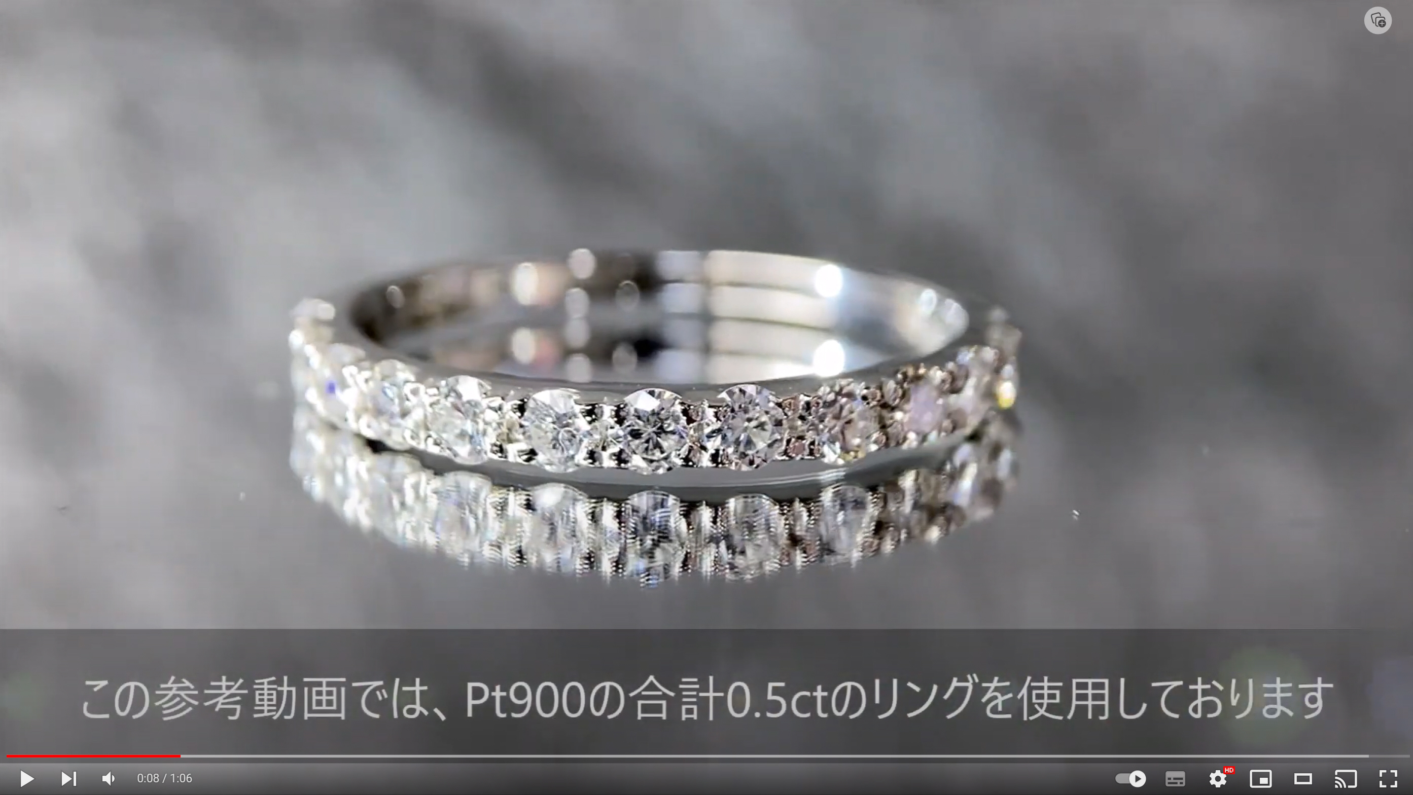 ダイヤモンド リング ハーフエタニティ 0.2ct K18イエロー