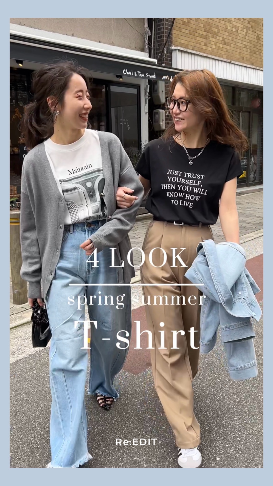 パンツ レディース セミワイド配色コットンストレートパンツ