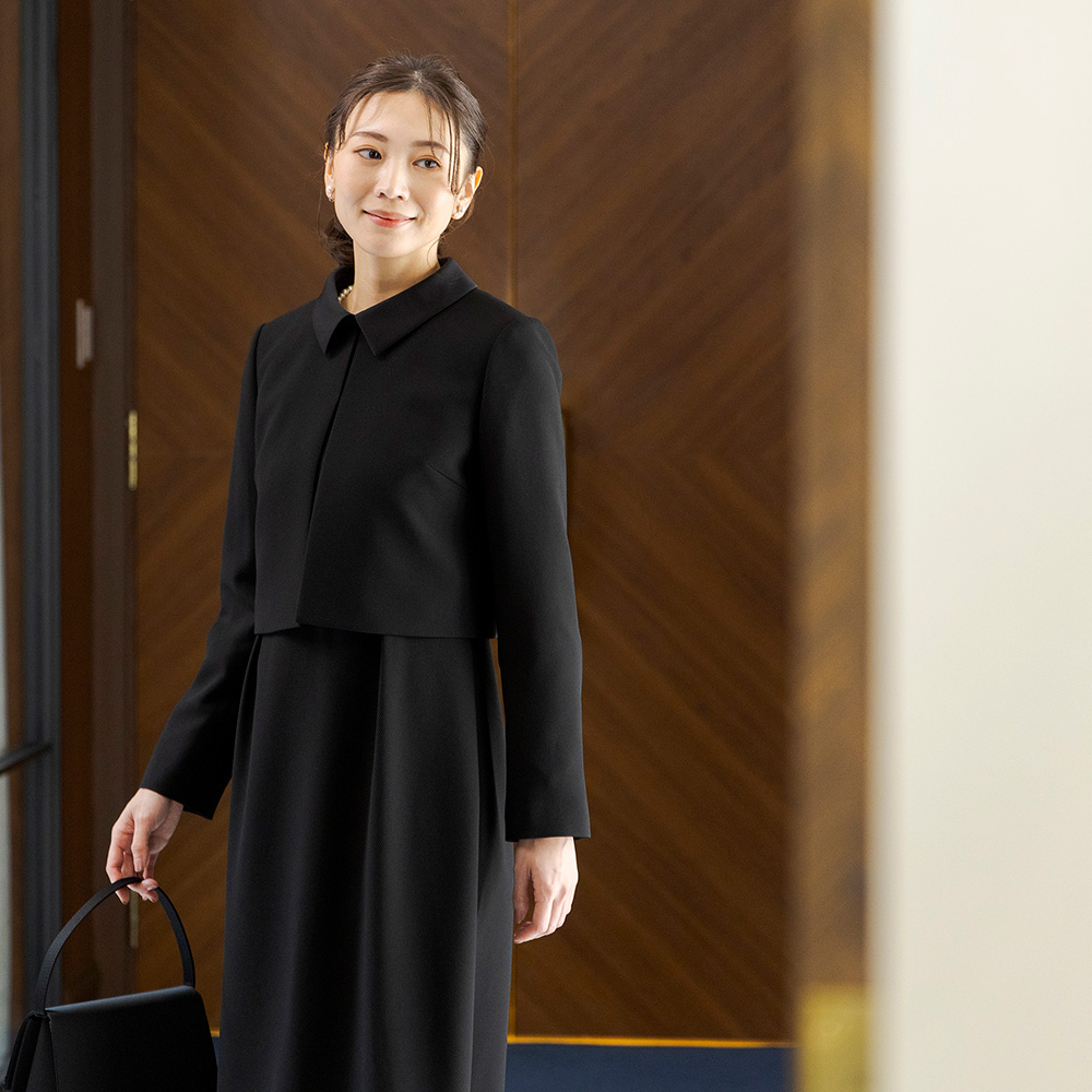CARETTE 喪服 レディース ロング丈 ブラックフォーマル スーツ