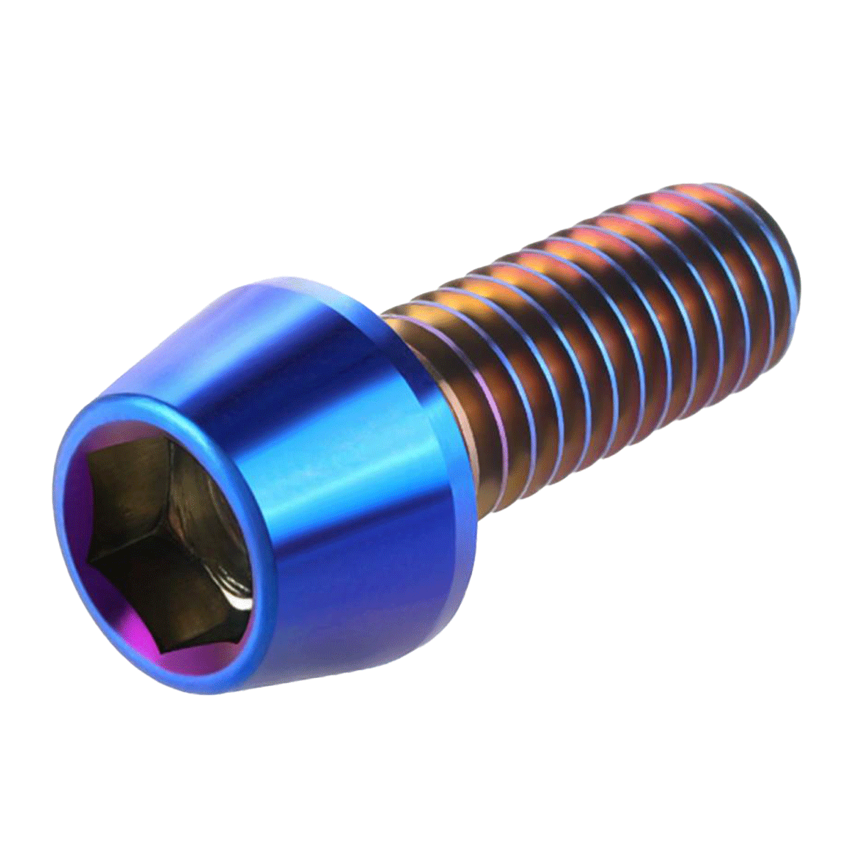 キャップボルト M6×15mm P1.0 テーパーヘッド ステンレス 焼きチタンカラー 1個 TB0131 | ブランド登録なし | 10