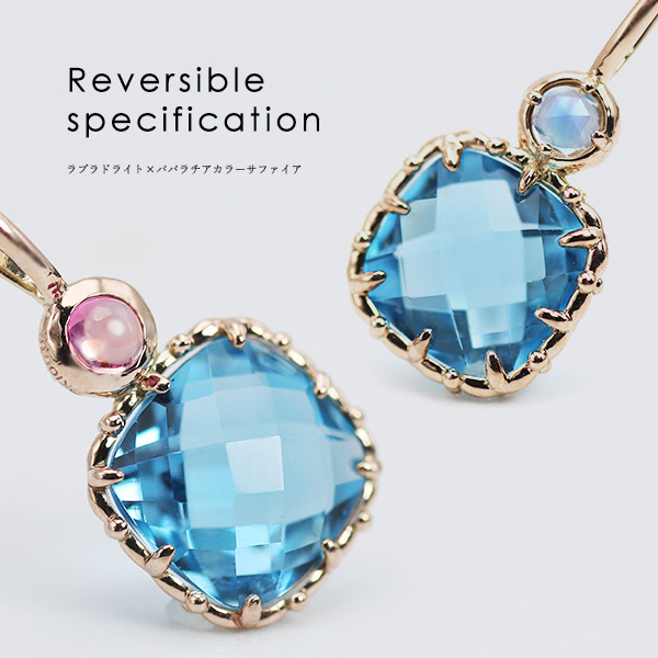 天然石ブルー石 サファイア？ペンダントトップk18WG K18WG サファイア ダイヤモンド ペンダントネックレス 1.64ct D0