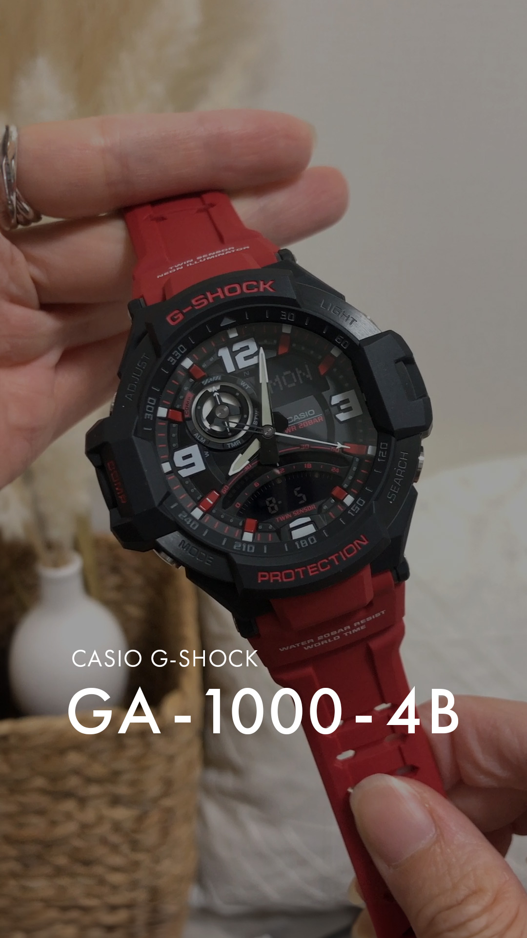 GA-1000-4BDR G-SHOCK スカイコックピット メンズ 腕時計赤色 G-SHOCK 【即納】CASIO カシオ Gショック SKY COCKPITスカイ