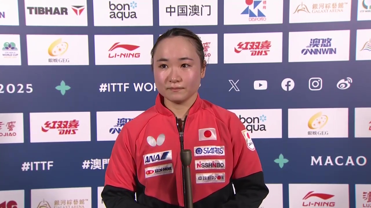 【卓球】伊藤美誠 準々決勝へ「3ゲーム目を取ることができて、流れが変わったと思います」ITTF女子ワールドカップマカオ2025