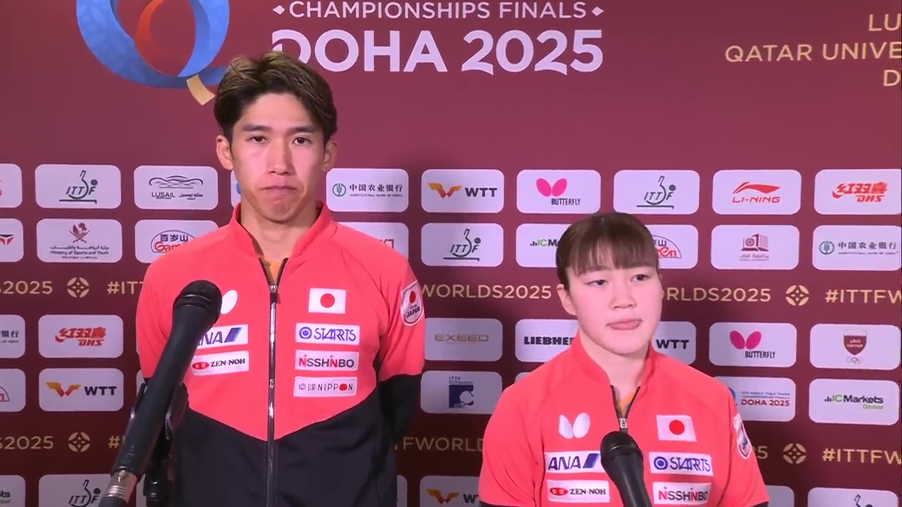 【卓球】“大吉”ペア惜しくも世界最強中国ペアに一歩及ばす…「勝てる試合だったので悔しい…試合を重ねる事に成長を感じれた」｜世界卓球2025