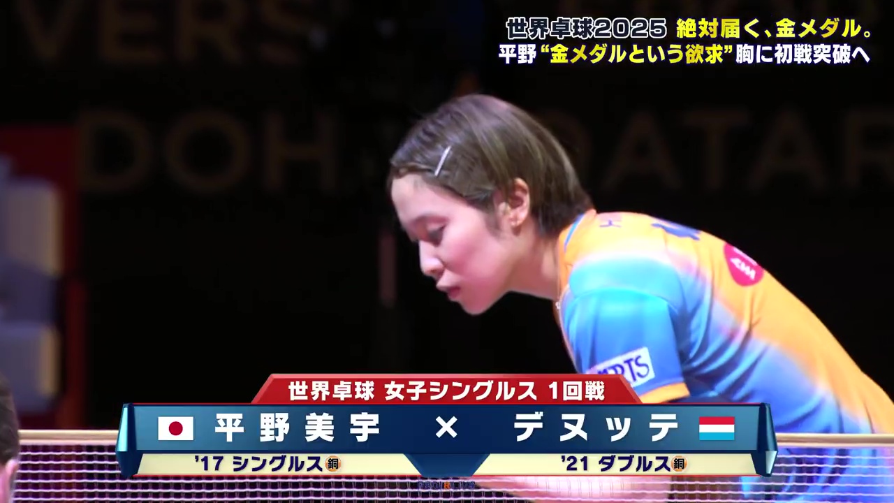 【卓球】平野美宇 “金メダルという欲求”胸に初戦突破を決める！｜世界卓球2025